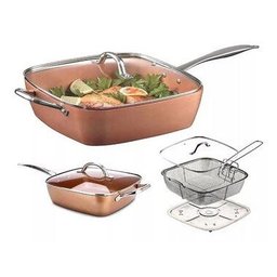 Caçarola Panela Frigideira Titânio Cerâmica Antiaderente - Cor Laranja - MaxChef - 3