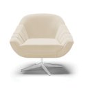 Ver imagem 4 de Kit 02 Poltronas Giratória Giovana Linho Base Cromada - D’Rossi - A27 Areia