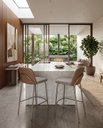 Ver imagem 4 de Kit 2 Banquetas Dubai Linho Areia Courino Champagne