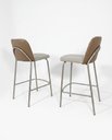 Ver imagem 5 de Kit 2 Banquetas Dubai Linho Areia Courino Champagne