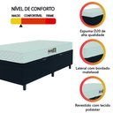 Ver imagem 6 de Cama Box Baú Colchão Solteiro Espuma D20 Malibu 88x188x53cm Branco / Preto Hellen