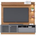 Ver imagem 1 de Estante Painel para Tv 70 Pol com Led Itapema C04 Freijó Cinza Fosco - Lyam Decor