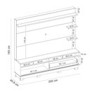 Ver imagem 5 de Estante Painel para Tv 70 Pol com Led Itapema C04 Freijó Cinza Fosco - Lyam Decor