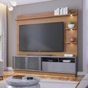 Ver imagem 7 de Estante Painel para Tv 70 Pol com Led Itapema C04 Freijó Cinza Fosco - Lyam Decor