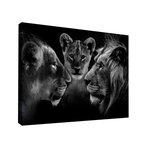 QUADRO DECORATIVO FAMILY IN BLACK -- BR ARTES Grande 118x78