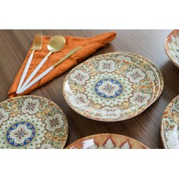 Jogo Pratos Rasos e Fundos 4 Peças Unni Castello Oxford® Cerâmica - 4