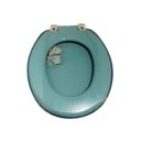Ver imagem 2 de Assento Sanitário Almofadado Oval Azul Claro Astra