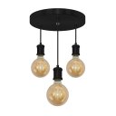 Ver imagem 1 de Pendente Redondo Triplo Tubo Gourmet Nordic Preto