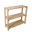 Ver imagem 3 de Sapateira Estante com 3 Prateleiras De Madeira Pinus 70x30