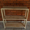 Ver imagem 2 de Sapateira Estante com 3 Prateleiras De Madeira Pinus 70x30