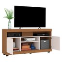 Ver imagem 5 de Rack Bancada para Tv 47 Pol 136cm Pavia Freijó/off White C05 - Mpozenato