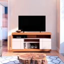 Ver imagem 2 de Rack Bancada para Tv 47 Pol 136cm Pavia Freijó/off White C05 - Mpozenato