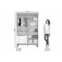 Ver imagem 5 de Guarda Roupa 4 Portas Confete C/ e 2 Gavetas Branco/jequitiba - Henn