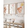 Kit 3 Quadros Decorativos Infantil Animais Fofos No2 - 1