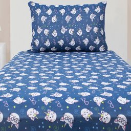 Jogo de Cama Solteiro 2 peças Kids Gatocórnio Azul - 2