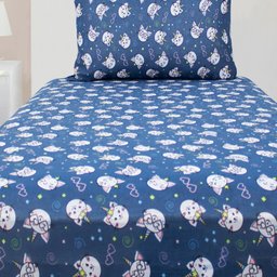Jogo de Cama Solteiro 2 peças Kids Gatocórnio Azul - 3