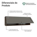 Ver imagem 3 de Armário Aéreo 100 Cm 1 Porta Basculante Rustic/cinza Vik Madesa