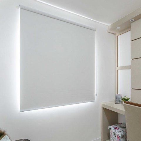 Persiana Rolo (0,80Larg. x 1,50Alt.) Blackout Branco - Vogaflex