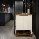 Ver imagem 4 de Sapateira Organizadora 2 Portas Hall Flow Offwhite com Freijó - Rede Móveis