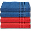 Ver imagem 1 de 4 Toalhas Plus Size Grossa e Macia 80x180 Azul+vermelho