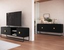 Ver imagem 7 de Balcão Buffet Orgânico 180cm 4 Portas Pé Metal Luna Móvel na Caixa