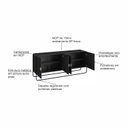 Ver imagem 6 de Balcão Buffet Orgânico 180cm 4 Portas Pé Metal Luna Móvel na Caixa