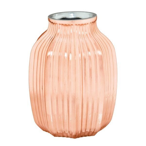 Vaso Decorativo Redondo em Vidro 21,5cmx15,5cm Mart Collection - 1