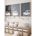 Ver imagem 1 de Kit 3 Quadros Decorativos Infantil Carros No3