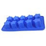 Kit Com 2 Formas De Gelo Estilo Estrela Para Cozinha Em Silicone Azul (sili-20) - 2
