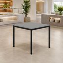 Ver imagem 1 de Mesa Cozinha e Refeitório 4 Lugares Quadrada 90cm x 90cm Pés Metal Casa Lar Cor:Cinza Sagrado com