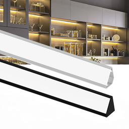Perfil de Sobrepor Taschibra Fita de Led Spire L30 Preto Com 1,5 Metros - 1