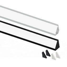 Perfil de Sobrepor Taschibra Fita de Led Spire L30 Preto Com 1,5 Metros - 3