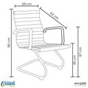 Ver imagem 5 de Kit 10 Cadeiras Office Sevilha Pu Baixa Base Fixa Várias Cores - Rivatti