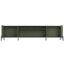Ver imagem 2 de Rack para Sala de Estar Tv 85 Pol 4 Portas Pés Industrial Preto Alef I03 Musgo - Lyam Decor