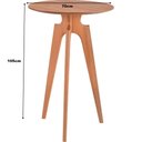 Ver imagem 4 de Mesa Bistrô Grécia em Madeira Maciça Alta 70x70x105 Amêndoa