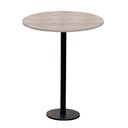 Ver imagem 1 de Mesa Pisa Beta Bistrô Fratini 107,50cm (a) Disco Redondo Preto Tampo Mdp Redondo Castanheira 70cm
