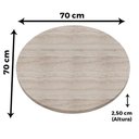 Ver imagem 6 de Mesa Pisa Beta Bistrô Fratini 107,50cm (a) Disco Redondo Preto Tampo Mdp Redondo Castanheira 70cm