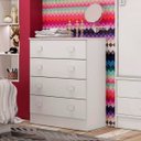 Ver imagem 1 de Cômoda Infantil 4 Gavetas Espresso Móveis Branco
