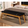 Recamier Banco Quarto Sofá Pé Da Cama Madeira Maciça Preto - 2