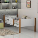 Ver imagem 2 de Kit 2 Camas Infantil Solteiro Star com 1 Cama Auxiliar - Branco/mel - Divaloto Móveis