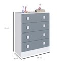 Ver imagem 3 de Cômoda Infantil 4 Gavetas Espresso Móveis Azul/Branco