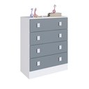 Ver imagem 2 de Cômoda Infantil 4 Gavetas Espresso Móveis Azul/Branco