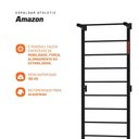 Ver imagem 3 de Espaldar Profissional Athletic Amazon Suporta 150kg 9 Barras para Alongamento Força e Pilates