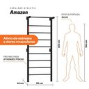 Ver imagem 4 de Espaldar Profissional Athletic Amazon Suporta 150kg 9 Barras para Alongamento Força e Pilates