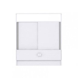 Cômoda de Bebê 2 Portas de Correr 1 Gaveta Branco - 5 Cômoda de Bebê 2 Portas de Correr 1 Gaveta Branco - 5