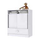 Ver imagem 2 de Cômoda de Bebê 2 Portas de Correr 1 Gaveta Branco