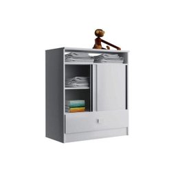 Cômoda de Bebê 2 Portas de Correr 1 Gaveta Branco - 6 Cômoda de Bebê 2 Portas de Correr 1 Gaveta Branco - 6