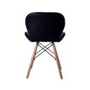 Ver imagem 5 de Kit 04 Cadeiras Estofada Jantar Charles Eames Eiffel Slim Wood Confort Preto