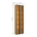 Ver imagem 3 de Módulo Cristaleira 2 Portas com Vidro Reflecta com LED Neon Float 56cm - Carvalho c/ Champanhe