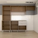 Ver imagem 5 de Cozinha Completa Griffin 8 Portas 2 Gavetas com Vidro Amêndola/nude Prime Tx - Panorama Móveis